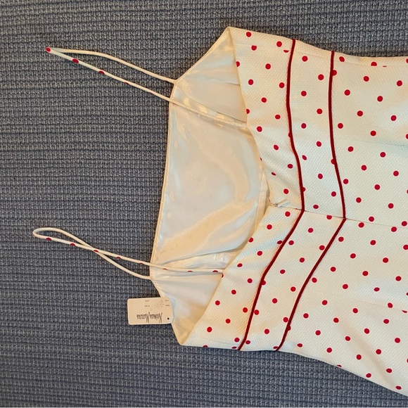 Carmen Marc Valvo Polka Dot Sleeveless / spaghetti strapped Dresses - Picture 4 of 7